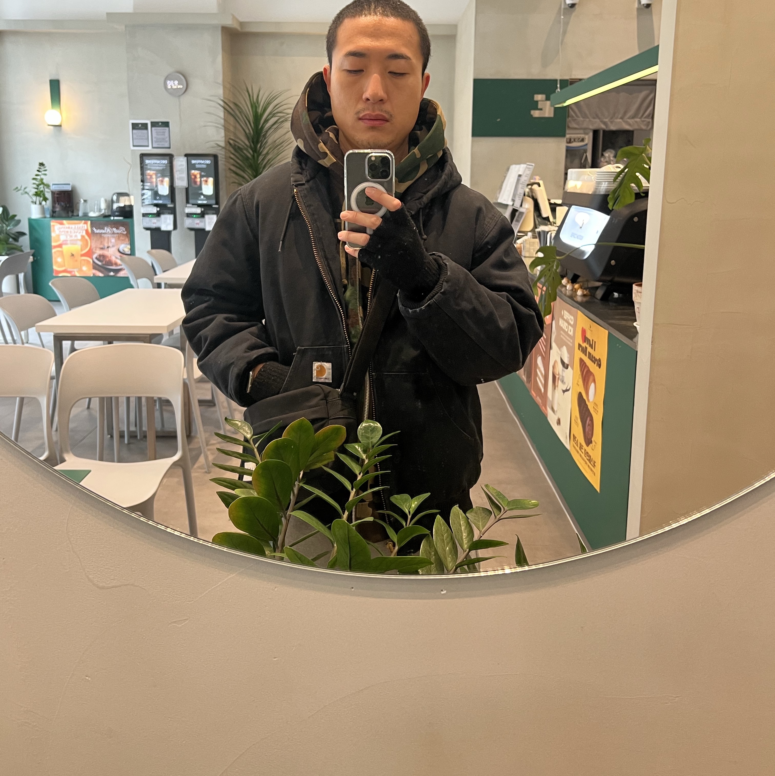 Supreme S Logo Zip Up Hooded Sweatshirt Woodland Camo - 25FW 착용 스타일 - 2