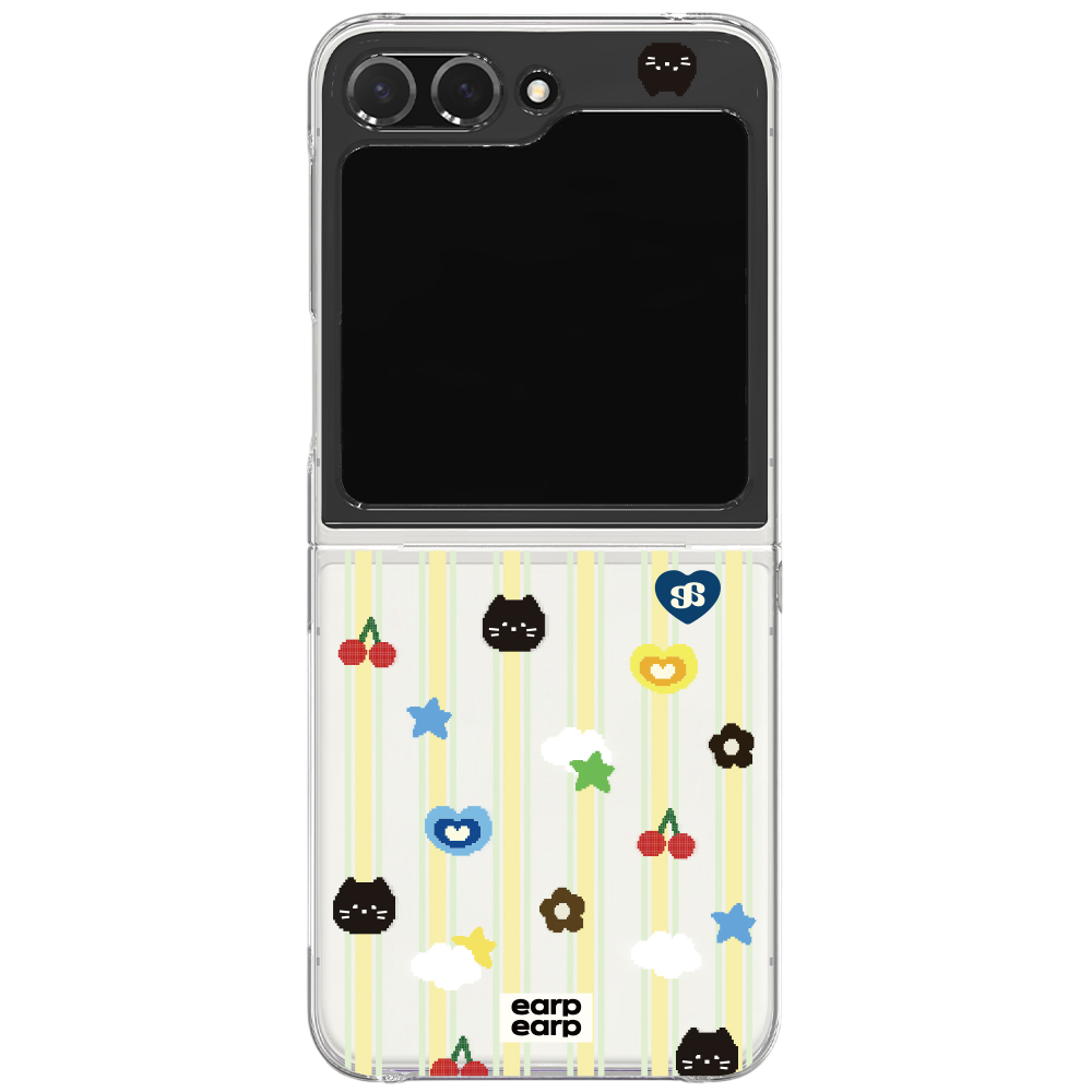 E2512_0050 earpearp Cats Dream Z Flip Clear Hard Case