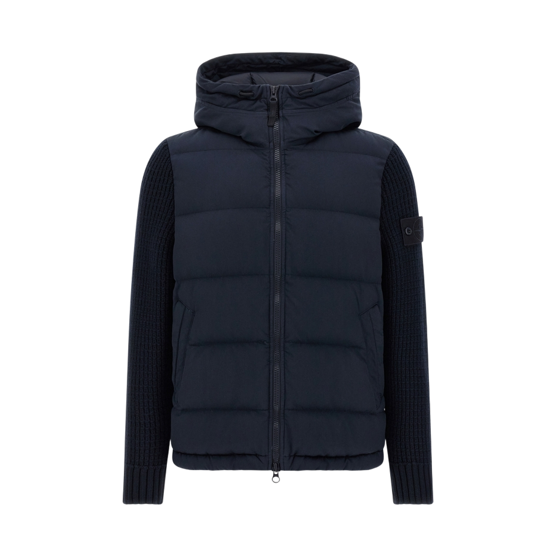 K2S1541000-98S0F26-V0020 Stone Island 4100098 Wappen Patch Hooded Padded Jacket Navy Blue - 25FW