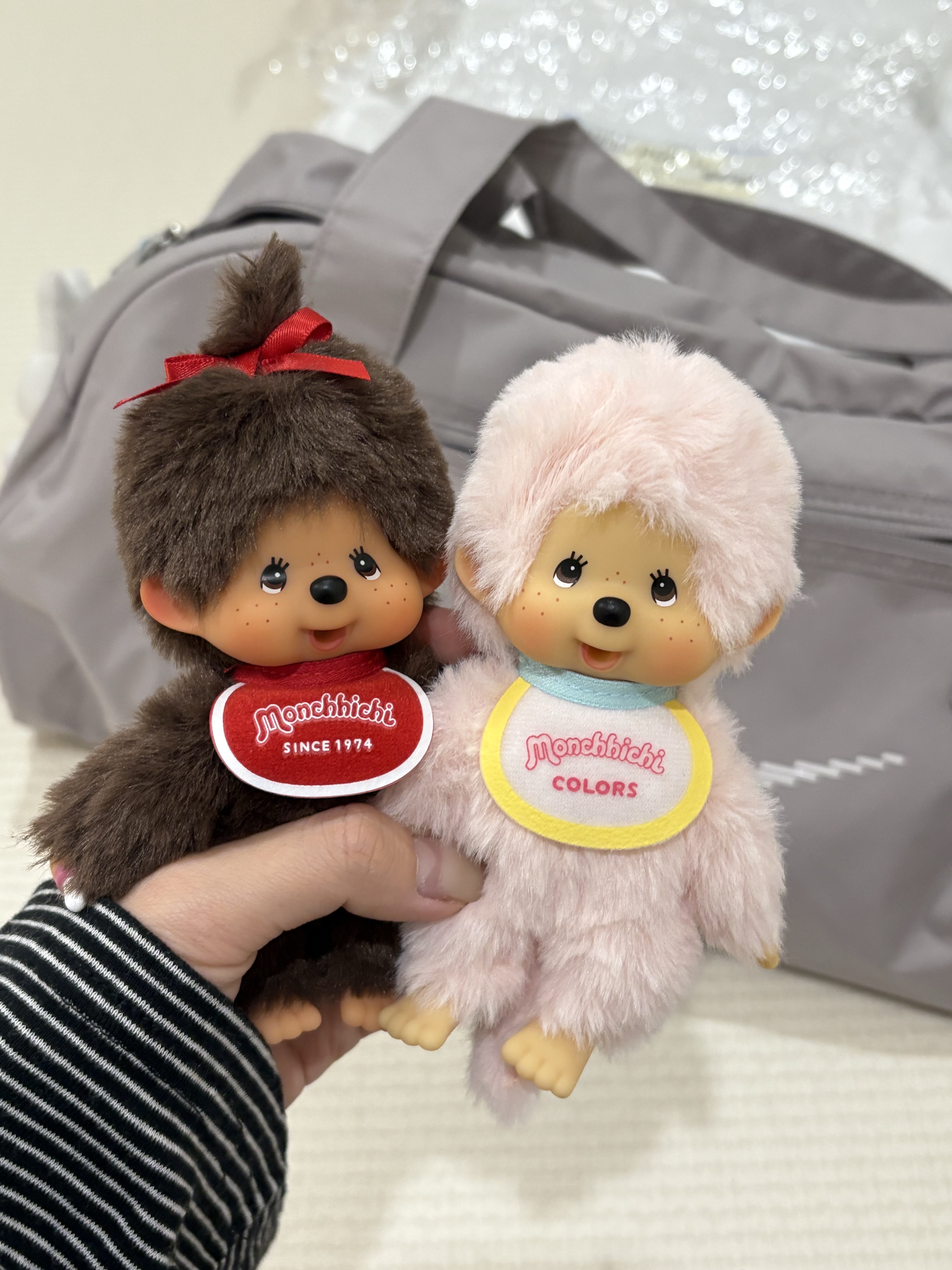Monchhichi COLORS Keychain Pink, Monchhichi SS Keychain Girl 착용 스타일 - 3