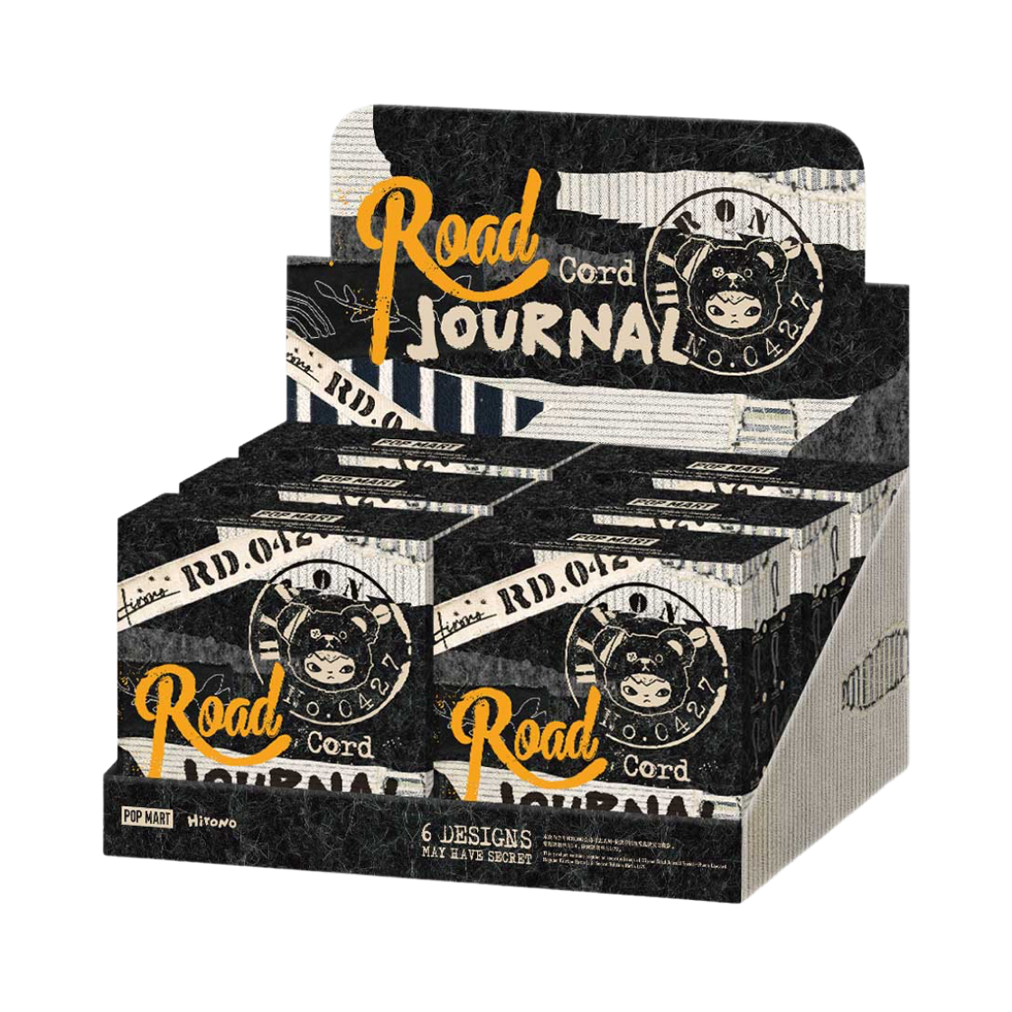 팝마트 히로노 로드 저널 시리즈 크로스형 휴대폰 스트랩 미개봉 랜덤박스 (6개입)(Pop Mart Hirono Road Journal Series Phone Lanyard Sealed Case (6 Blind Boxes))