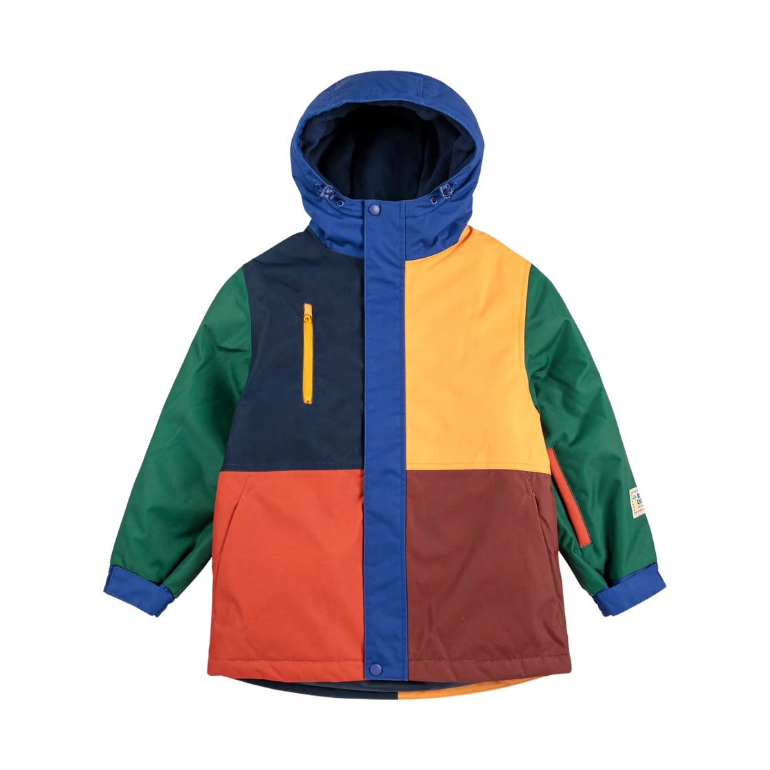 225AC129 (Kids) Bobo Choses Color Block Ski Anorak Multicolor