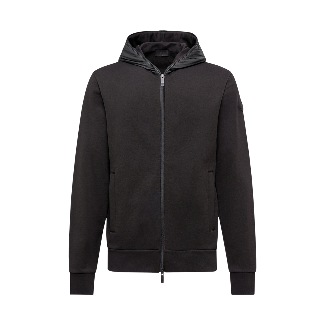 K2-091-8G00013-89AZY-999 Moncler Cotton Zip-Up Hoodie Black - 25FW