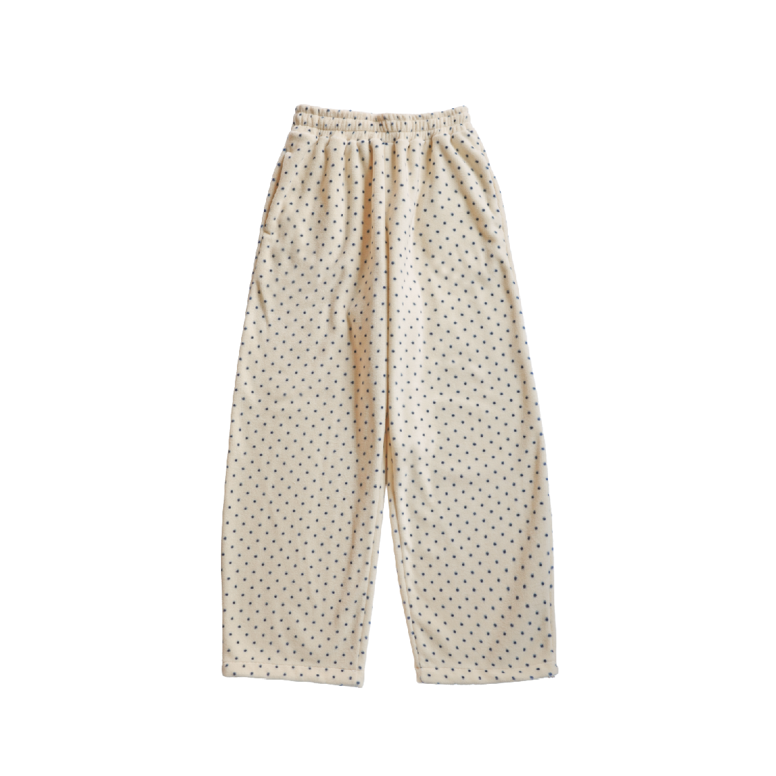 쿠키시 미니 도트 플리스 팬츠 크림(Kookeesee Mini Dot Fleece Pants cream)