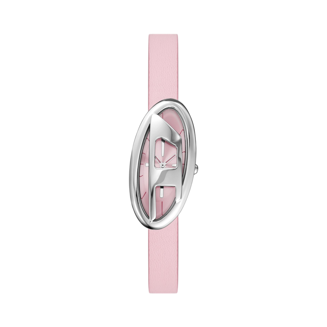 (W) 디젤 Dz5621 투핸드 19mm 레더 핑크((W) Diesel Dz5621 Two-Hand 19mm Leather Pink)