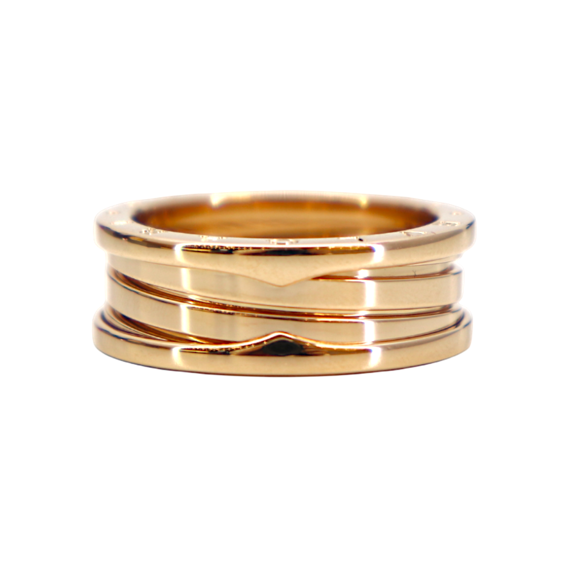 ITBDHNQ89DVF Bulgari B.Zero1 3-Band Ring in Pink Gold, Size 65