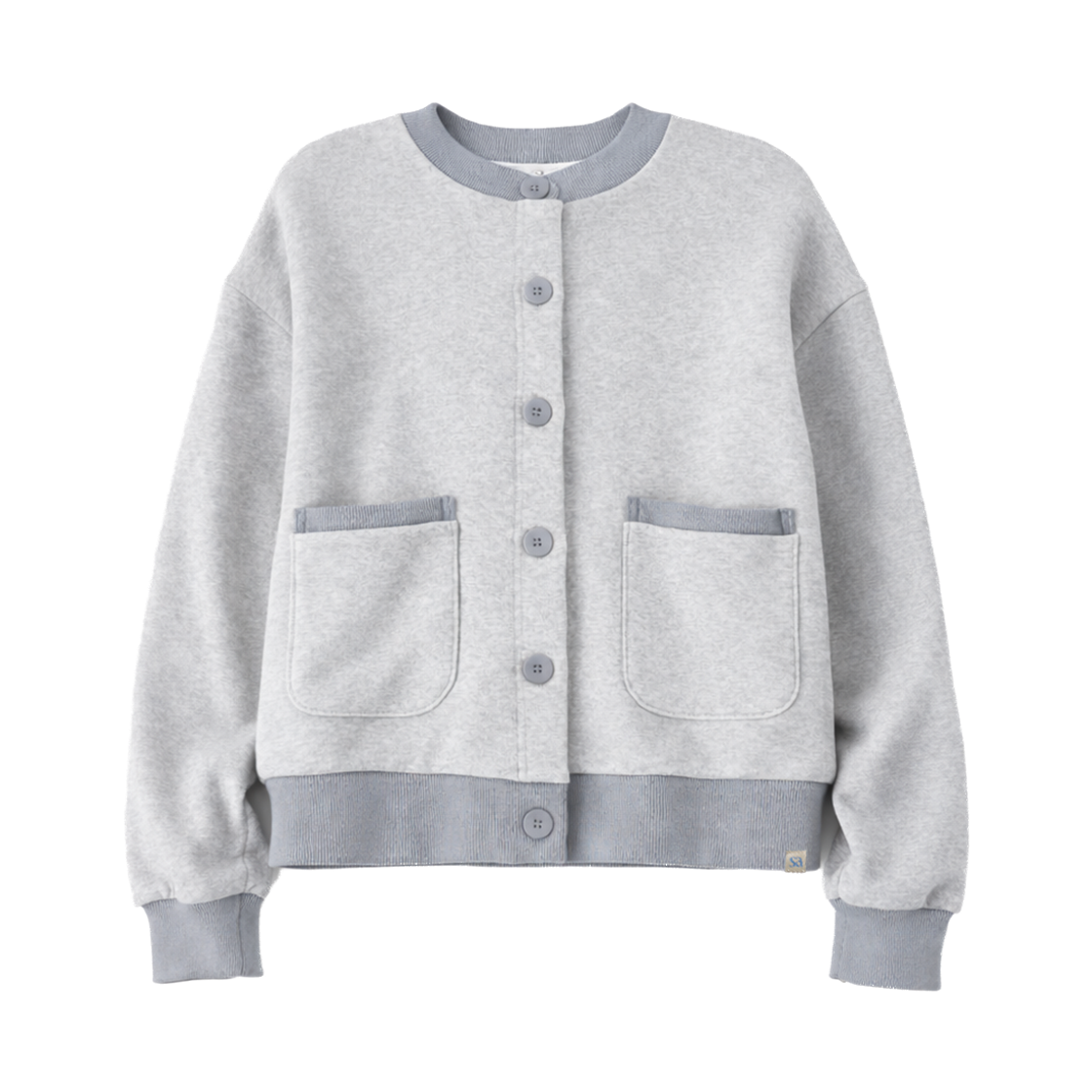 SA25501CDMW sayuu Cozy Brushed Sweat Cardigan Melange White