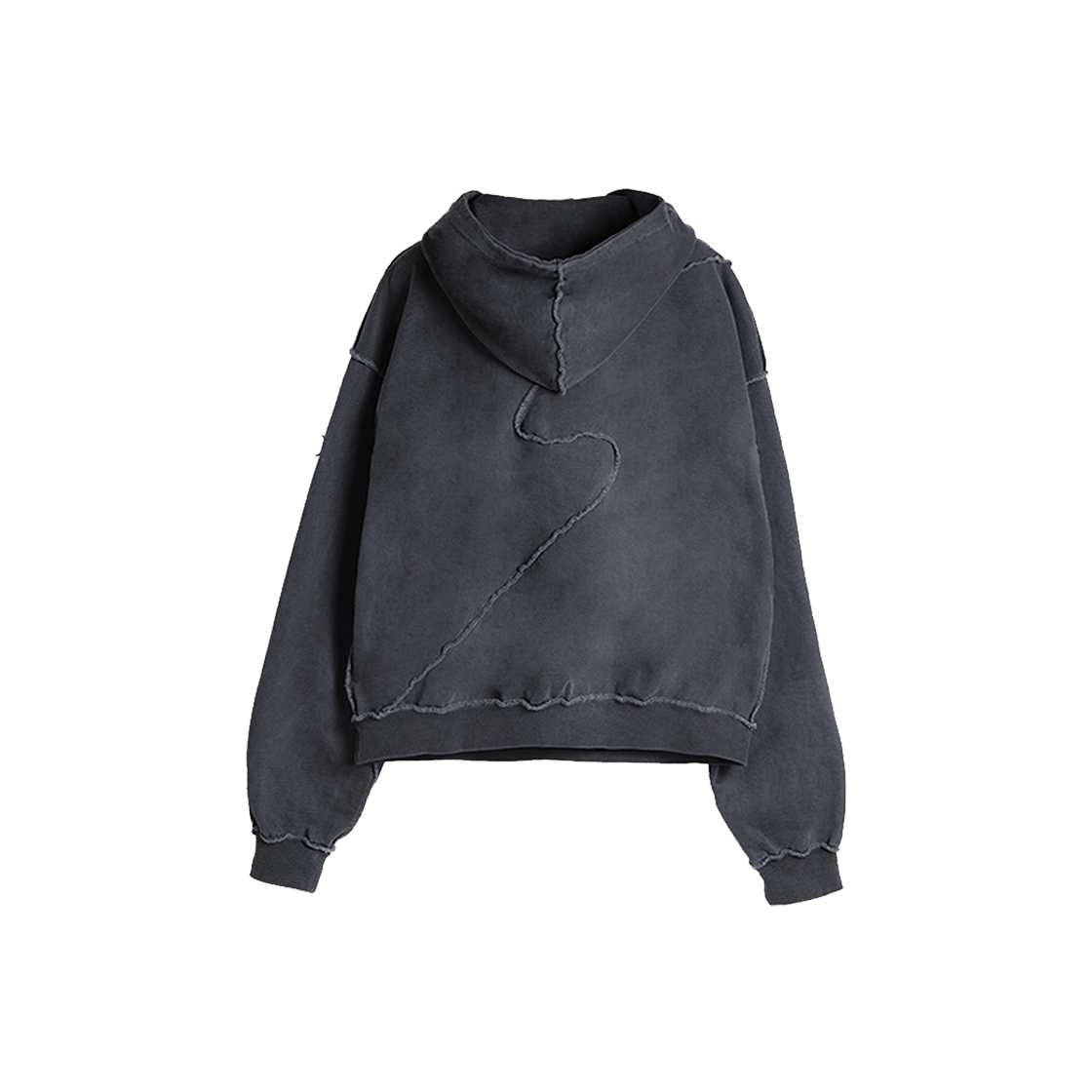 쉐도우 인시전 가먼트 다잉 후드 그레이(SHXDW Incision Garment-Dyeing Hoodie Grey) - 2