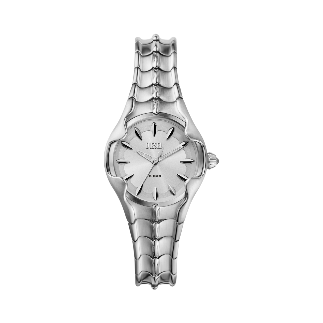 (W) 디젤 Dz5605 쓰리핸드 32mm 스테인리스 스틸 실버((W) Diesel Dz5605 Three-Hand 32mm Stainless Steel Silver)