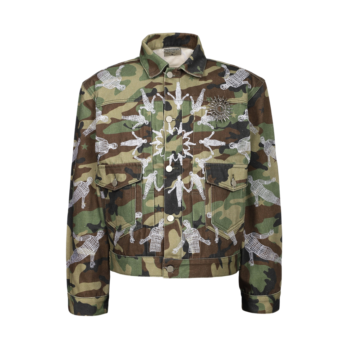 언본소사이어티 사이클 인터미너블 14온스 재패니즈 로우 데님 자켓 카모(Unborn Society Cycle Interminable 14Oz. Japanese Raw Denim Jacket Camo)