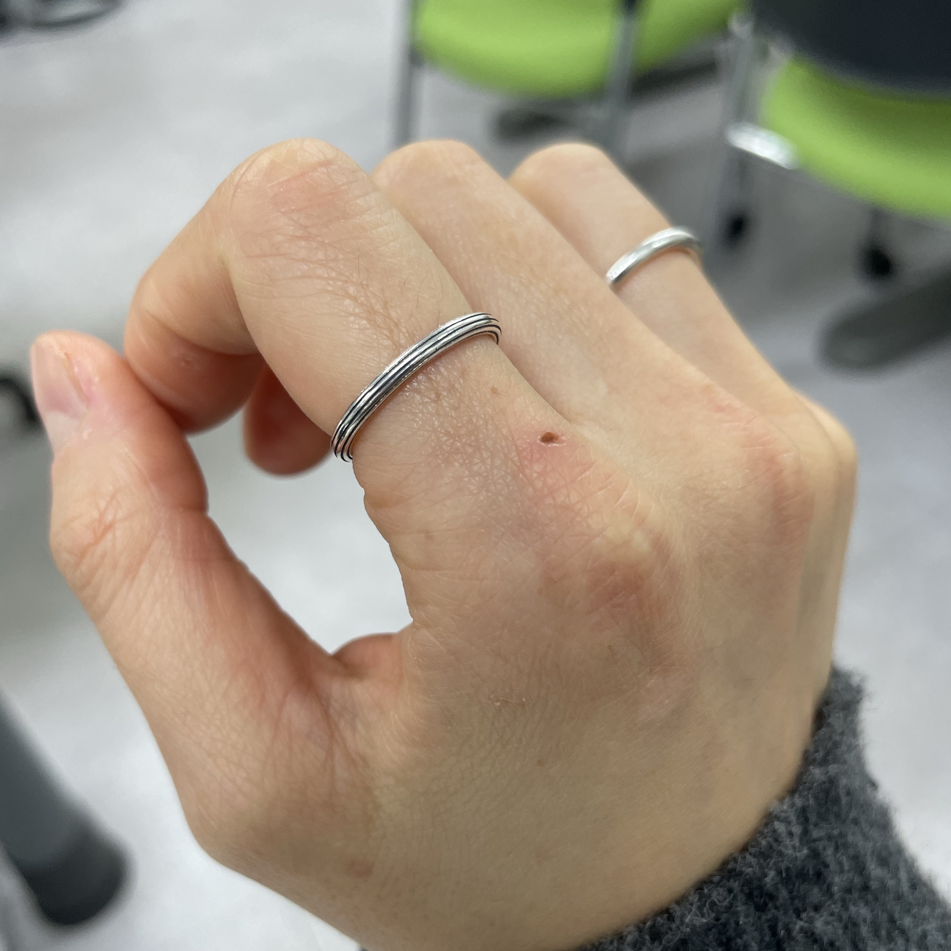 (W) Pandora ME Ring Sterling Silver 착용 스타일