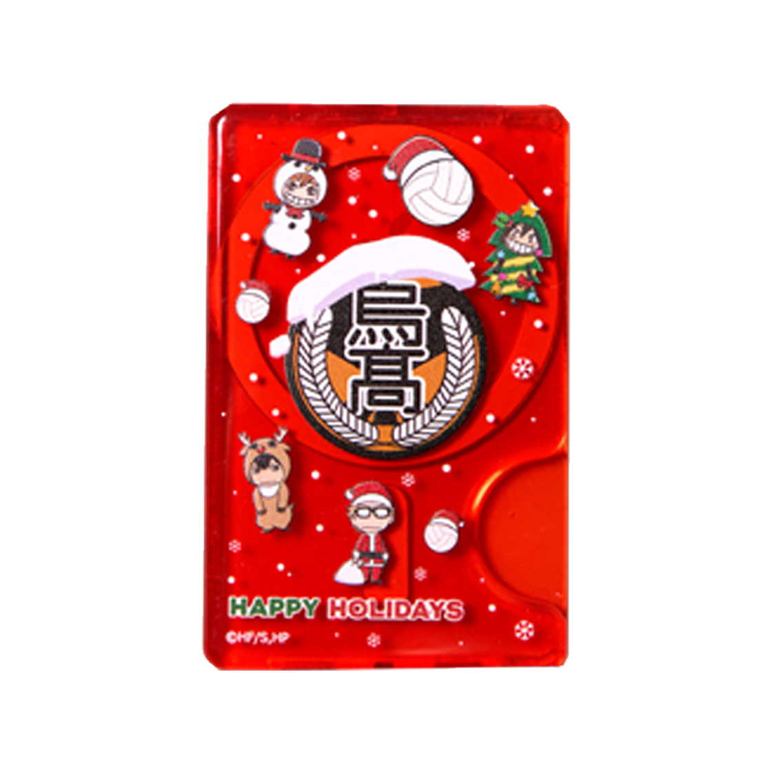 댄꼼마 x 하이큐 크리스마스 카라스노 맥세이프 카드지갑(DANCOMMA × Haikyu!! Christmas Karasuno High School MagSafe Card Case)
