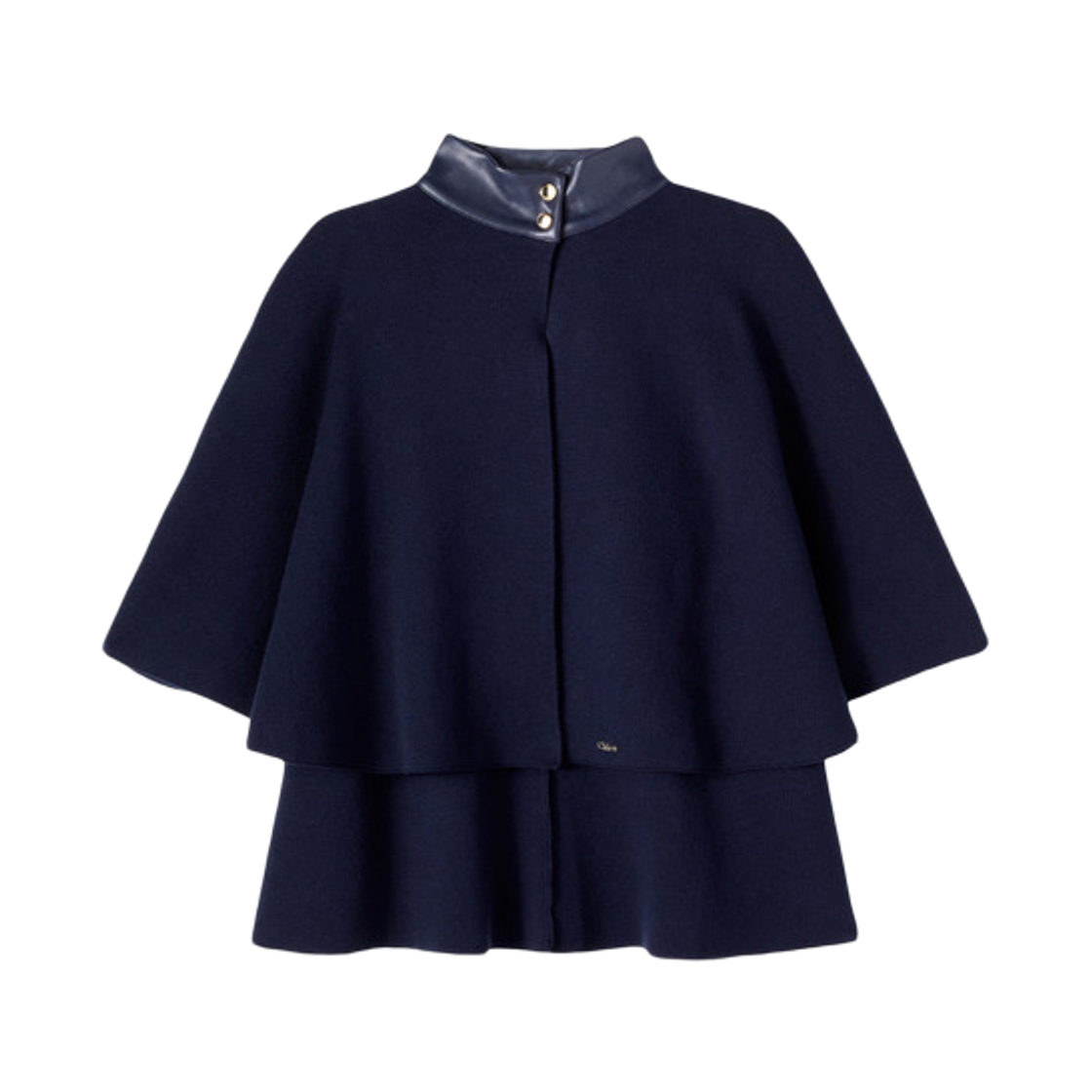 (키즈) 끌로에 만텔라 라나 울 케이프 네이비((Kids) Chloe Mantella Lana Wool Cape Navy)