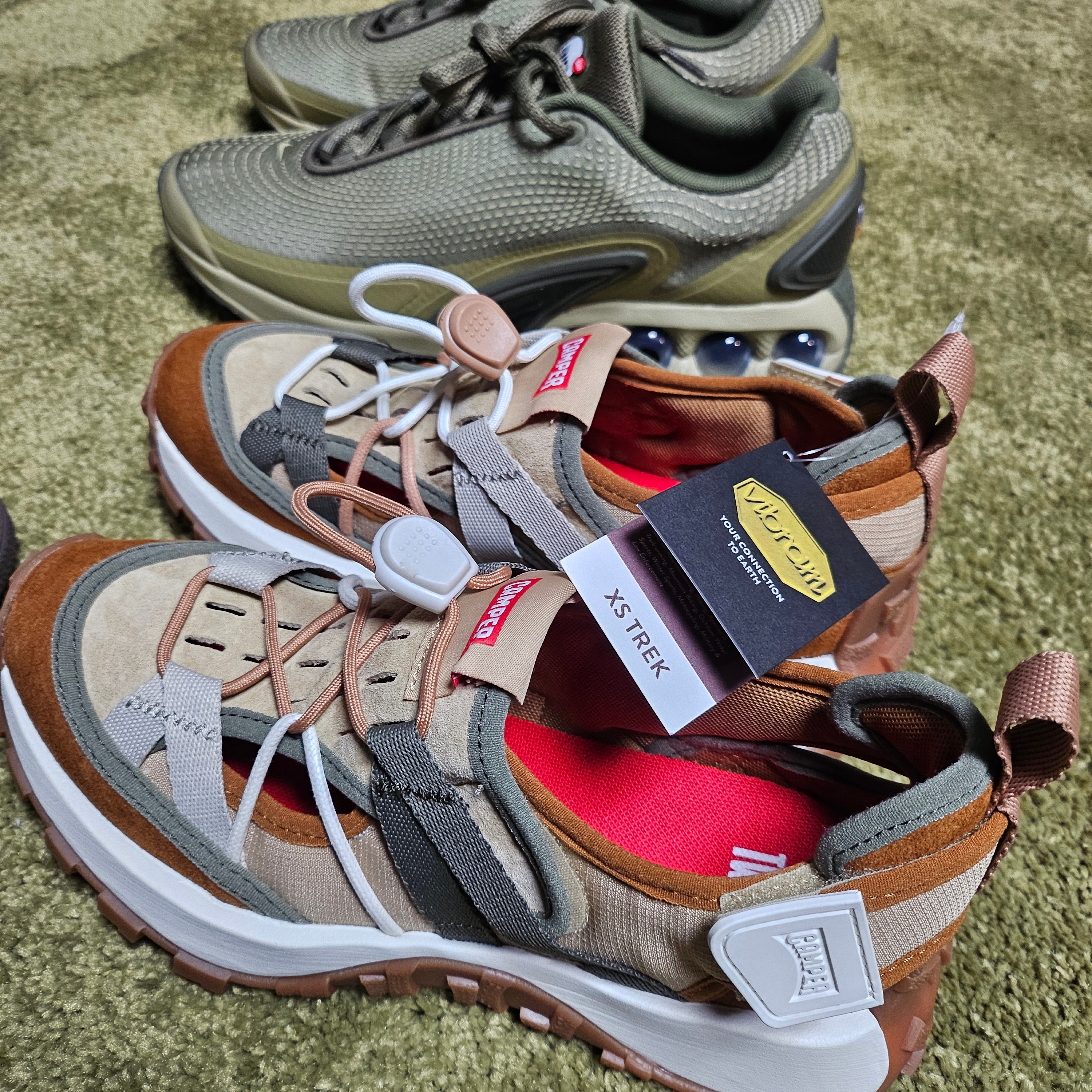 Camper Twins Nubuck Textile Sneakers Multicolor, Nike Air Max Dn Netural Olive Brown 착용 스타일 - 1