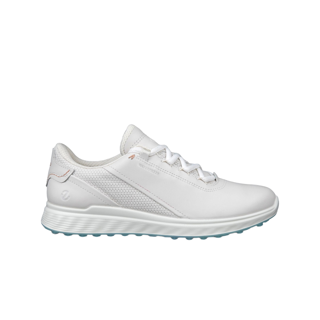 102813-01007 (W) Ecco Golf S-Casual Leather Waterproof Shoes White