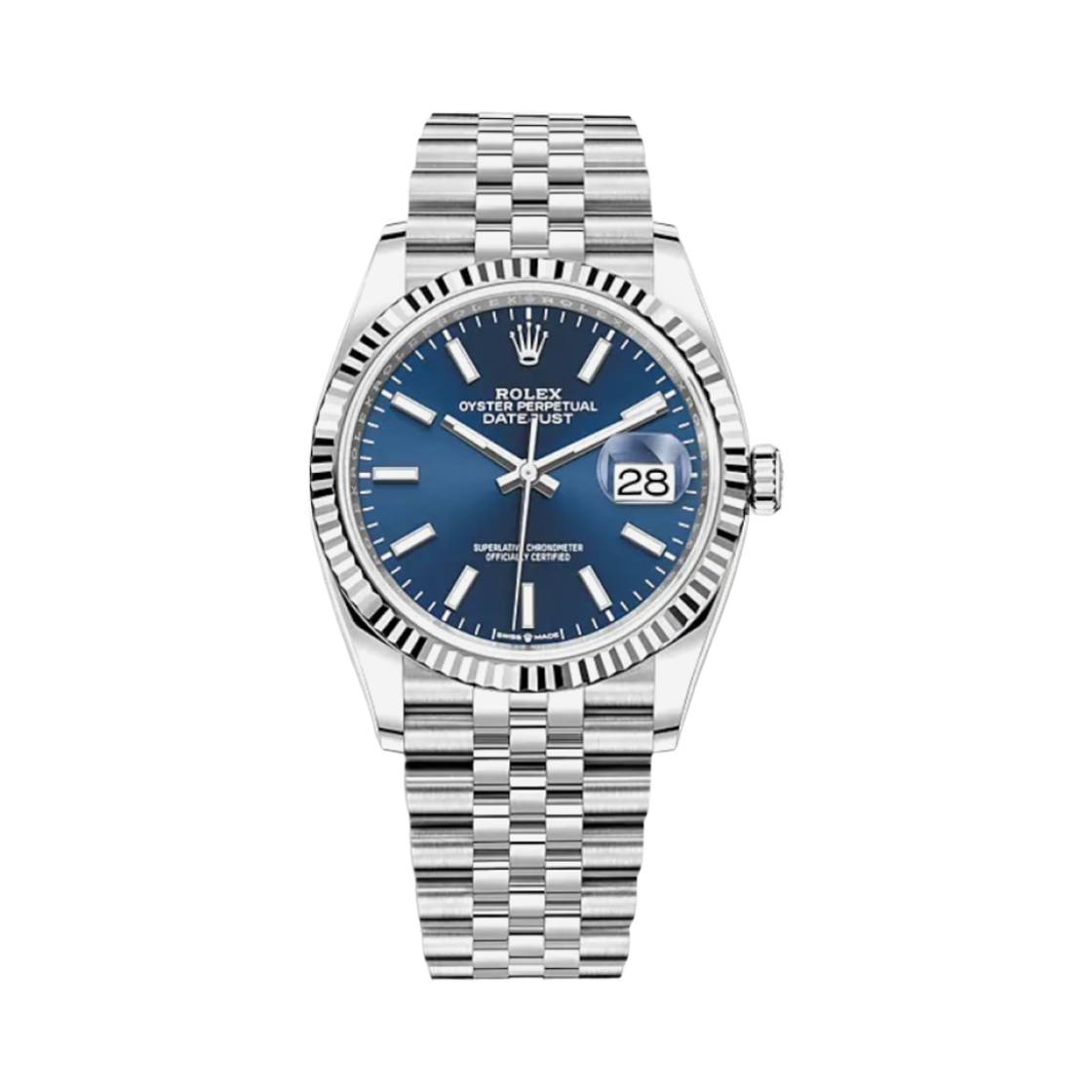 126234 Rolex Datejust 36mm 126234 Bright Blue Jubilee