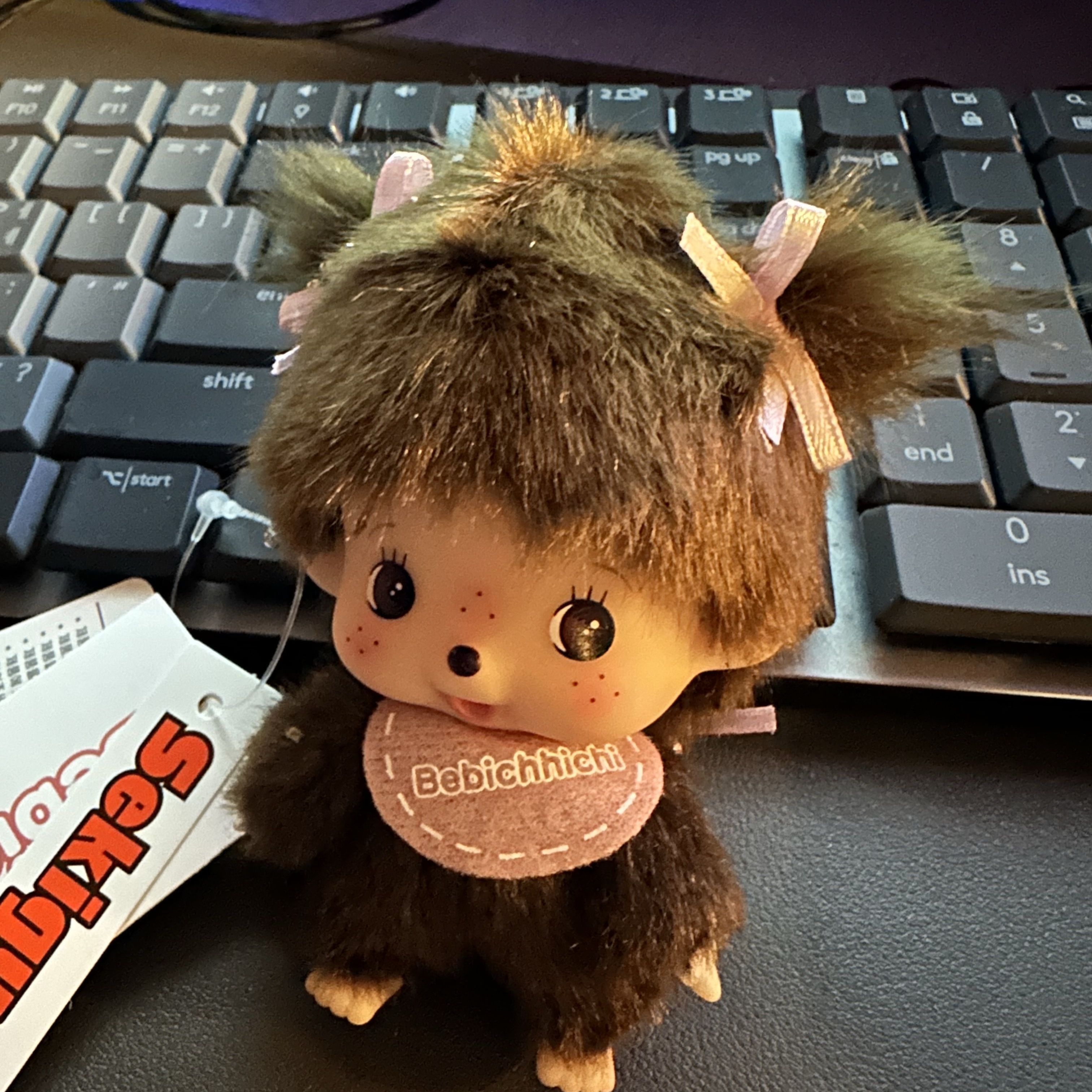 Monchhichi big Head Bebichhichi SS Keychain Girl 착용 스타일 - 1