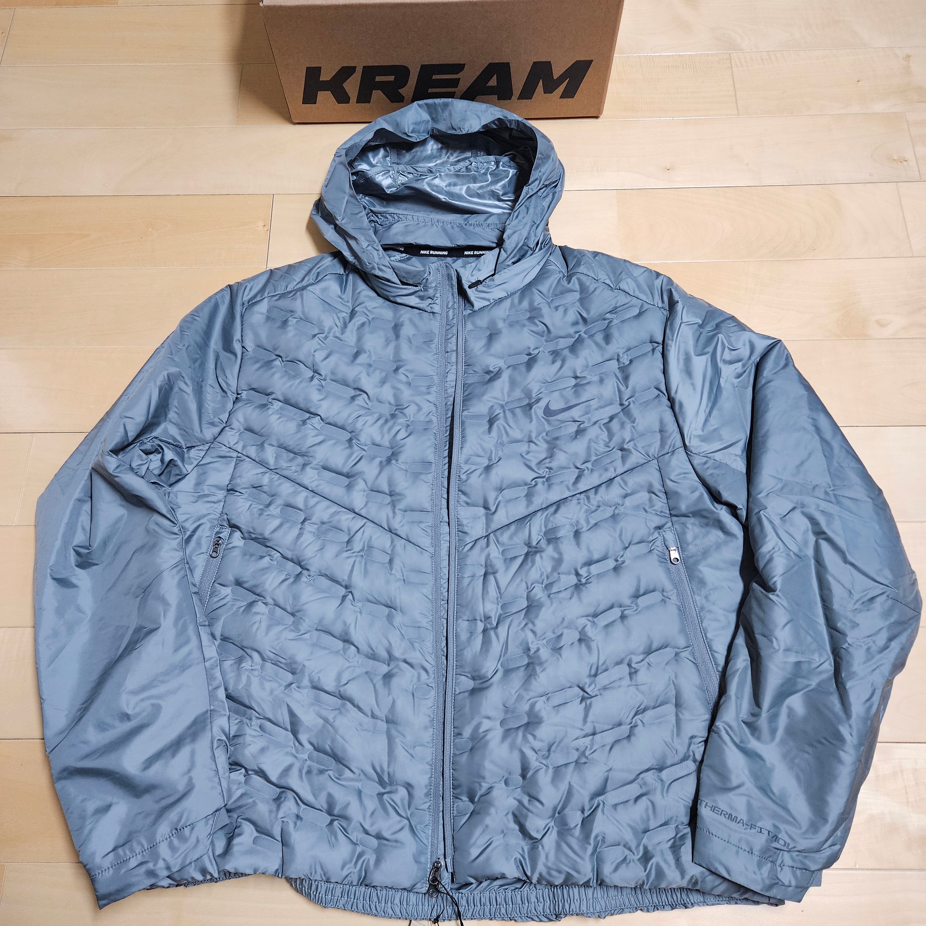 Nike Therma-Fit ADV Aeroloft Repel Down Running Jacket Smoke Grey - Asia 착용 스타일 - 1