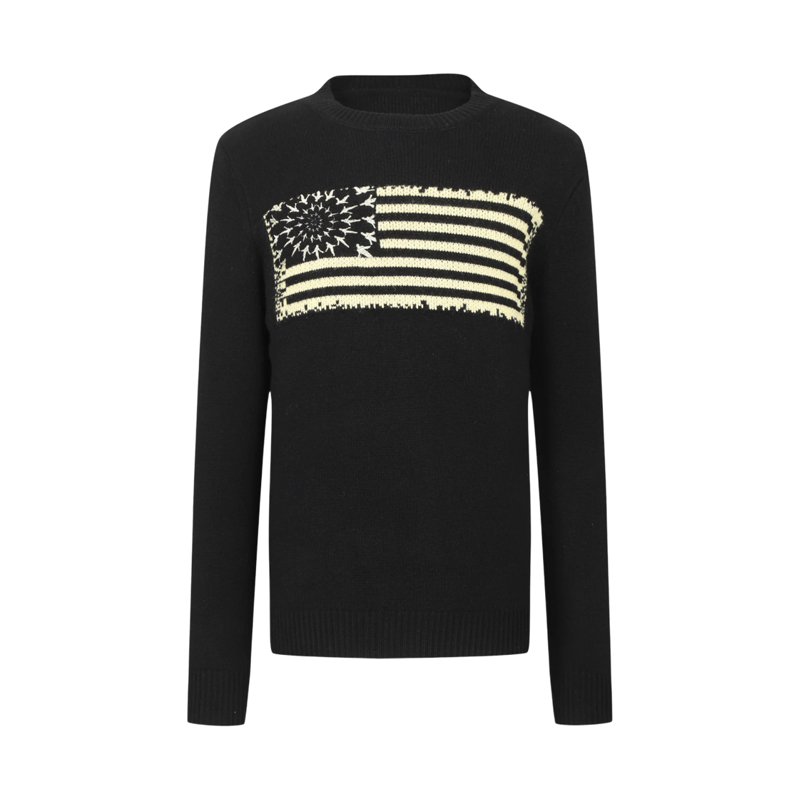 언본소사이어티 언본 스테이트 플래그 울 니트 스웨터 블랙(Unborn Society Unborn State Flag Wool Knit Sweater Black)