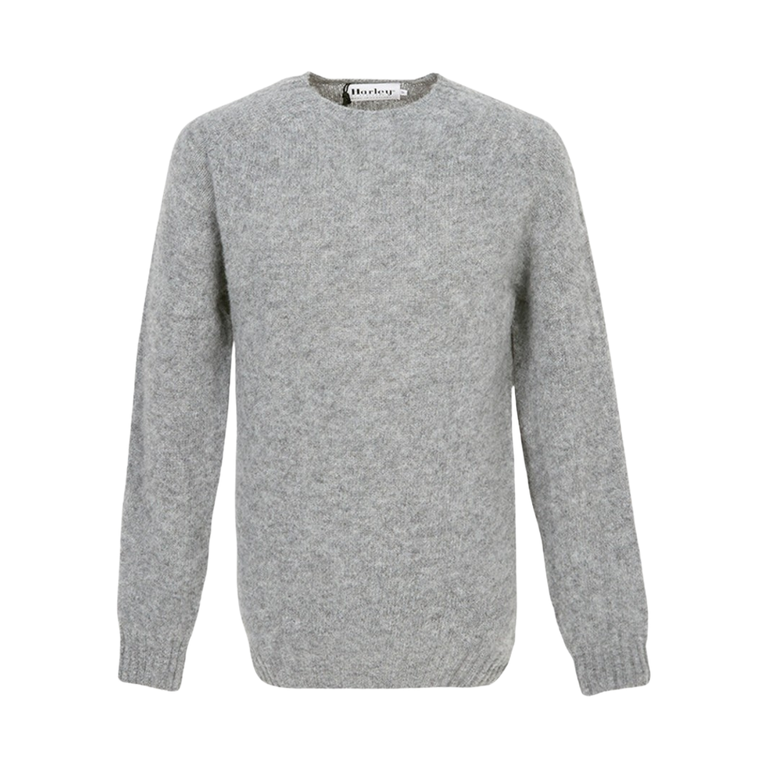 할리 오브 스코틀랜드 쉐기 독 크루넥 스웨터 미드 그레이(Harley of Scotland Shaggy Dog Crewneck Sweater Mid Grey)