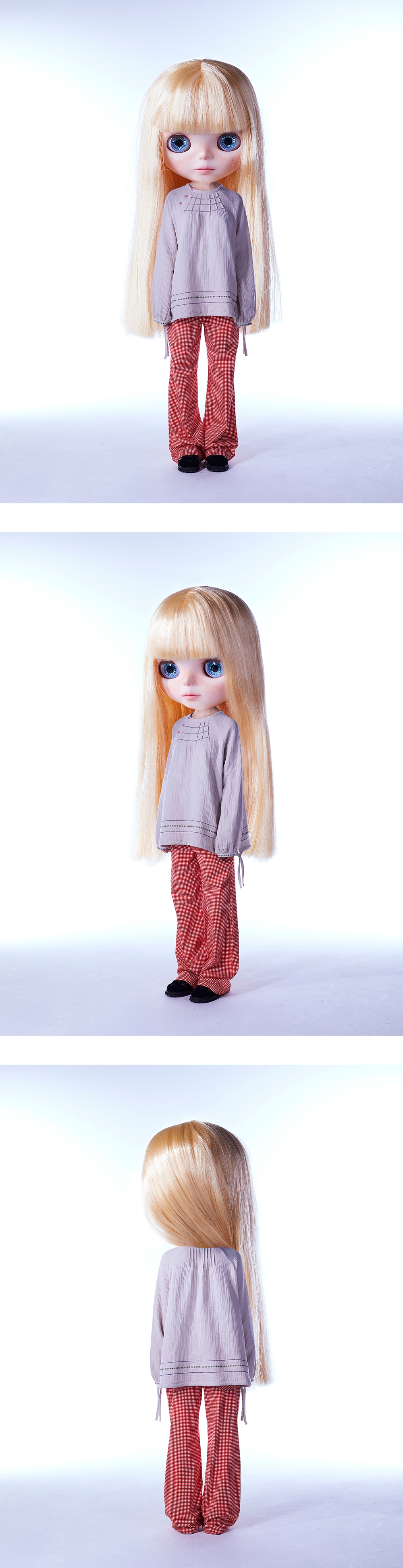 코이세이오 X 브라이스돌 지그재그 핀턱 블라우스 베이지 | COYSEIO