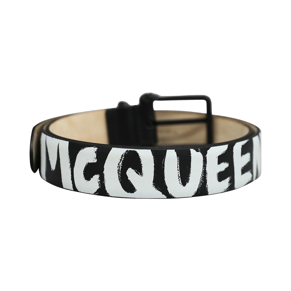 5508781NT0B1070 Alexander McQueen Logo Belt Black