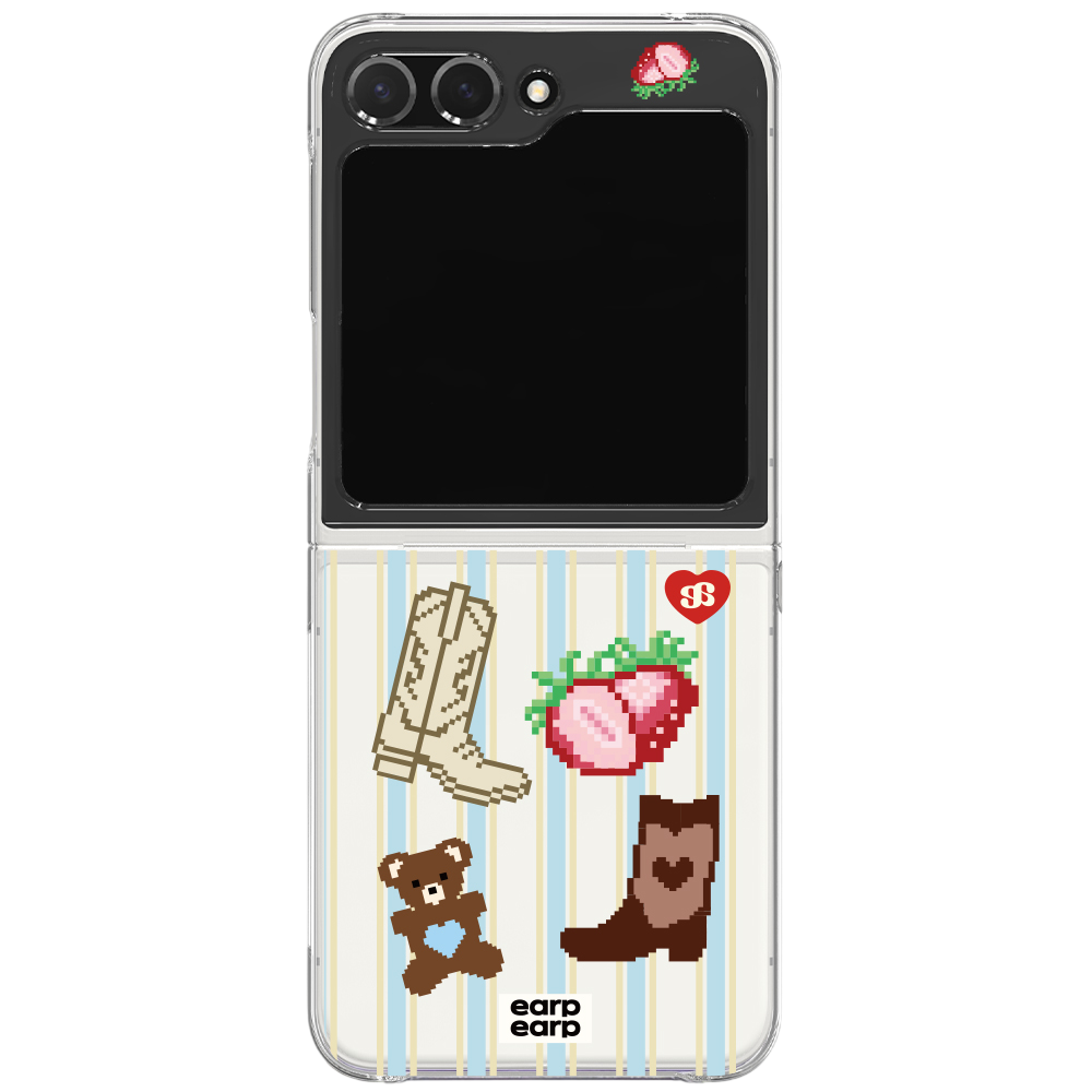 E2512_0049 earpearp Western Bear Z Flip Clear Hard Case