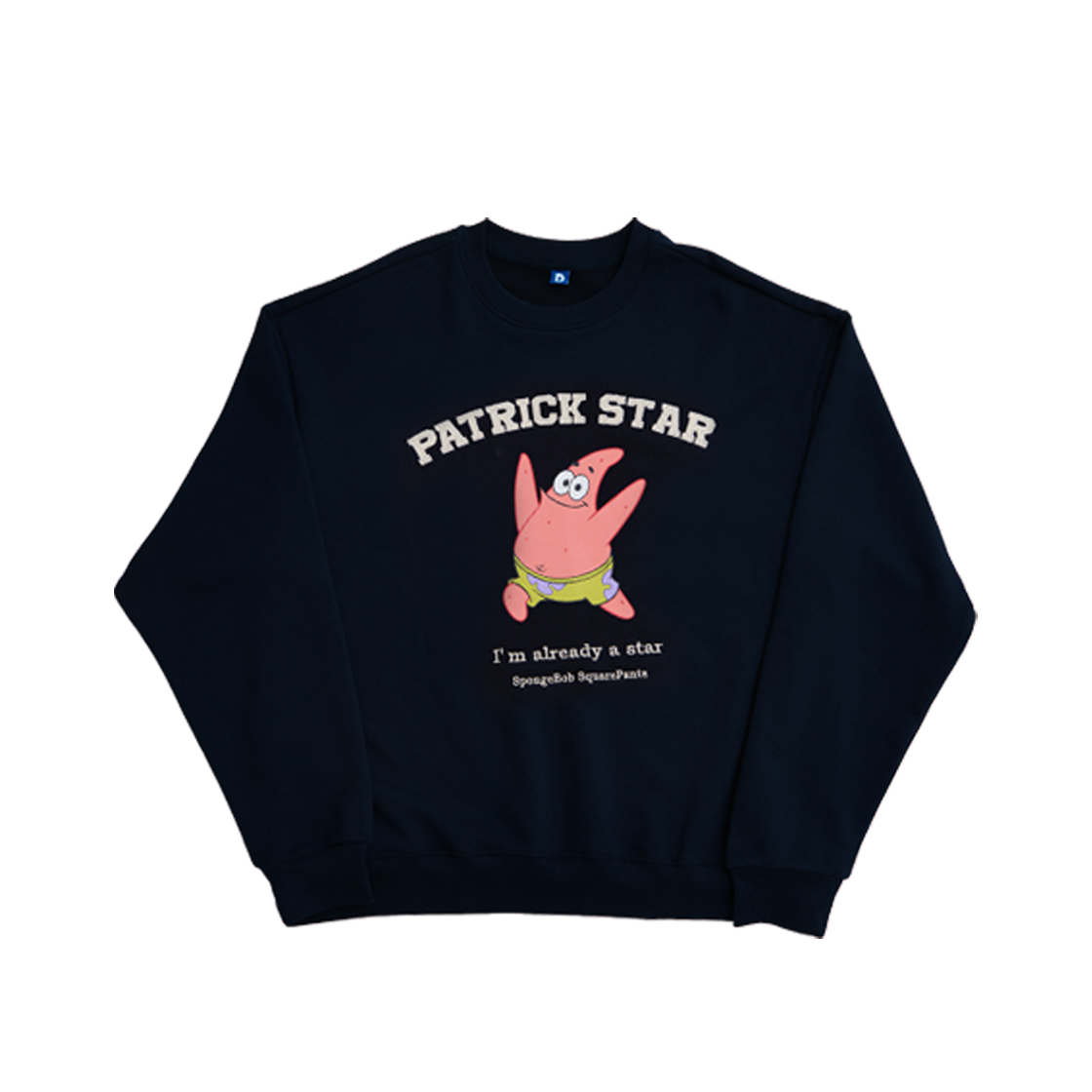 DN25WSS3000 DANCOMMA x SpongeBob SquarePants I’m Patrick Star Applique Sweatshirt