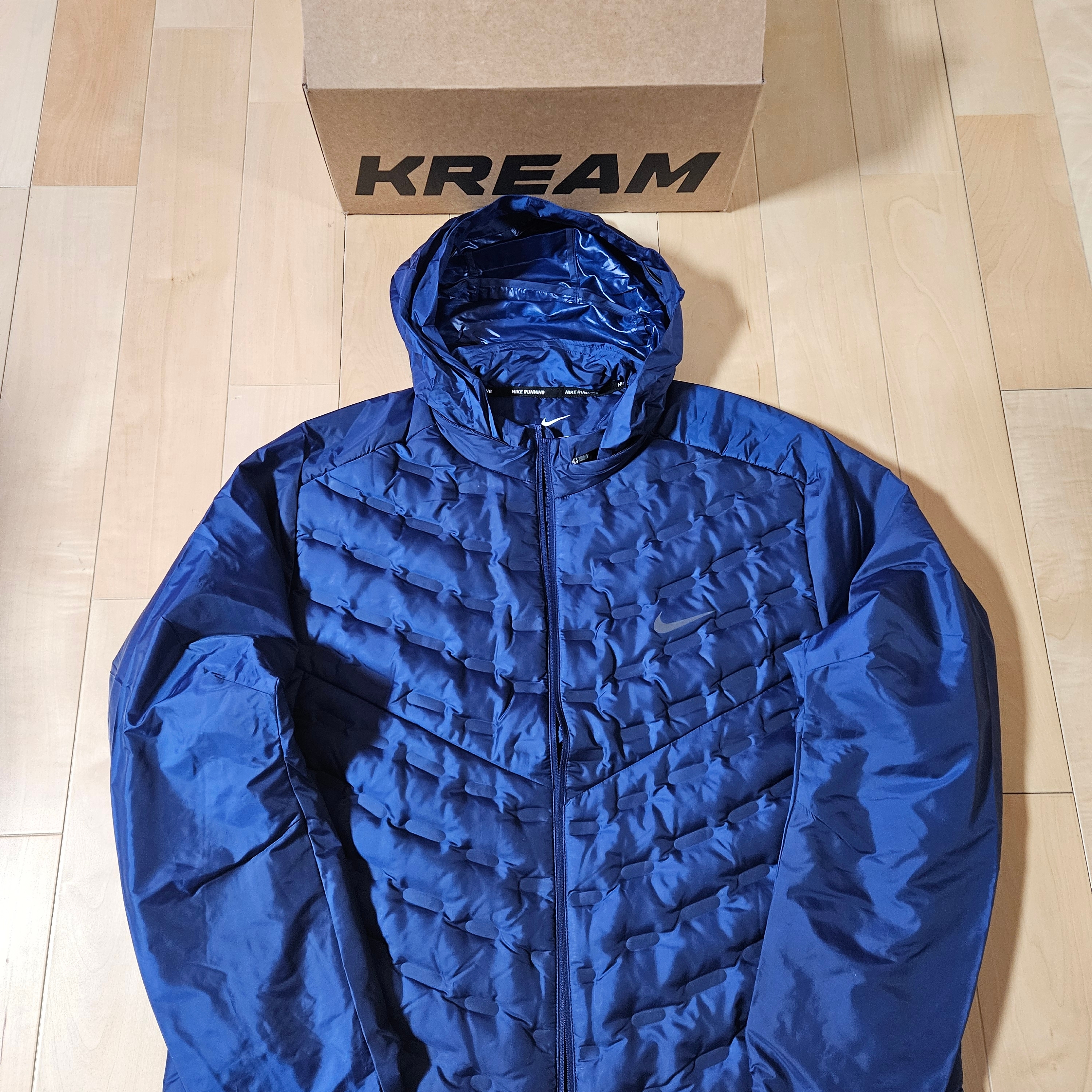 Nike Therma-Fit ADV Aeroloft Repel Down Running Jacket Blue Void - Asia 착용 스타일 - 1