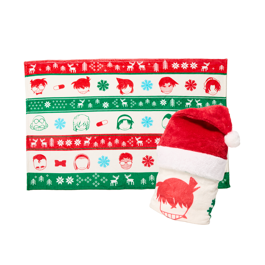 댄꼼마 x 명탐정 코난 메리크리스마스 담요(DANCOMMA × Detective Conan Merry Christmas Blanket)
