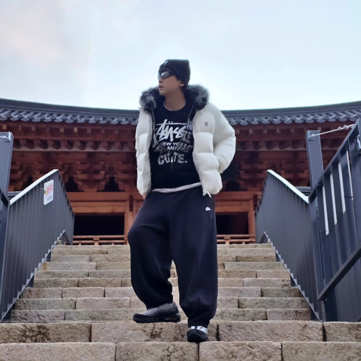 Stussy Big Stock Cuff Beanie Black, Stussy Big Stock Cuff Beanie Black 착용 스타일 - 10