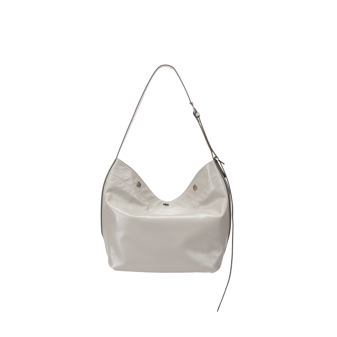 분크 퍼펙 버튼 업 소프트 호보 스몰 라이트베이지(vunque Perfec Button Up Soft Hobo S Light Beige) - 5