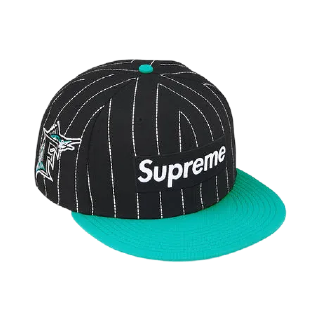 슈프림 x MLB 팀 박스로고 뉴에라 스트라이프 - 플로리다 말린스 - 25FW(Supreme x MLB Teams Box Logo New Era Stripe - Florida Marlins - 25FW) - 1
