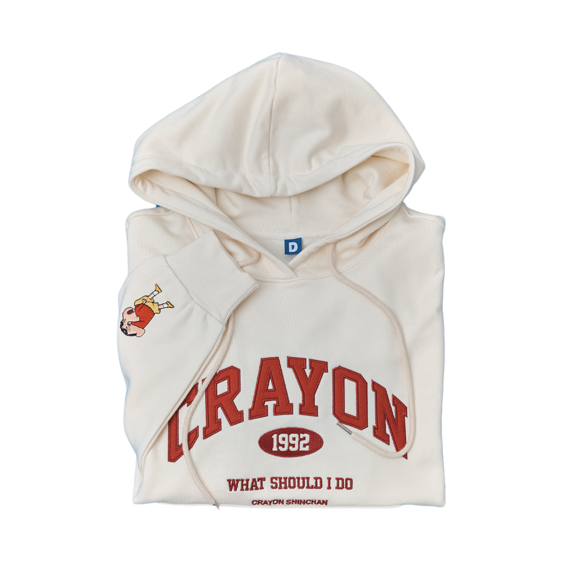 댄꼼마 x 짱구 오또카지 후드티셔츠 크림(DANCOMMA x Crayon Shin Chan Ottokaji Hoodie Cream)