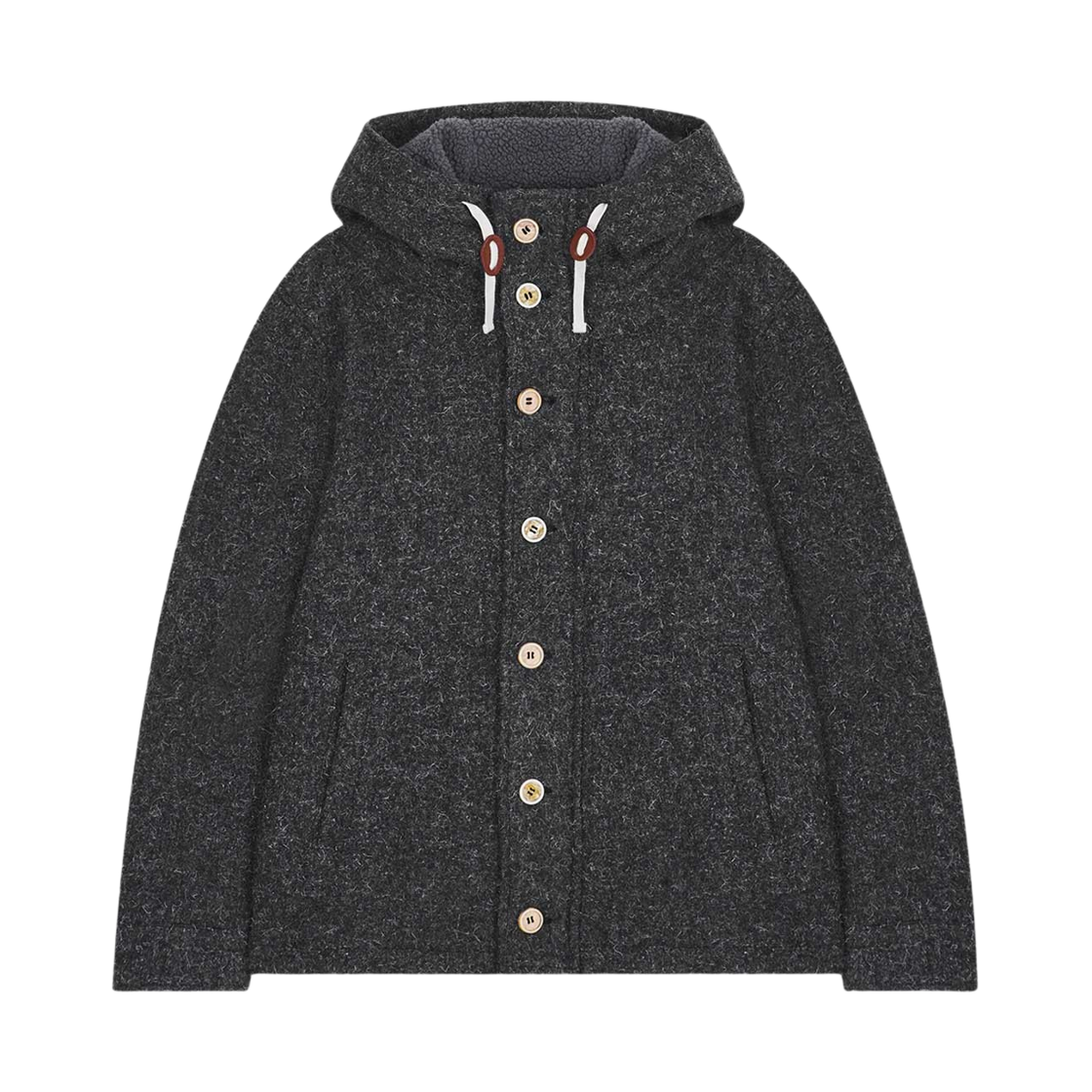 사파리스팟 1/2 울 퀄팅 후디드 코트 차콜(Safarispot 1/2 Wool Quilting Hooded Coat Charcoal)