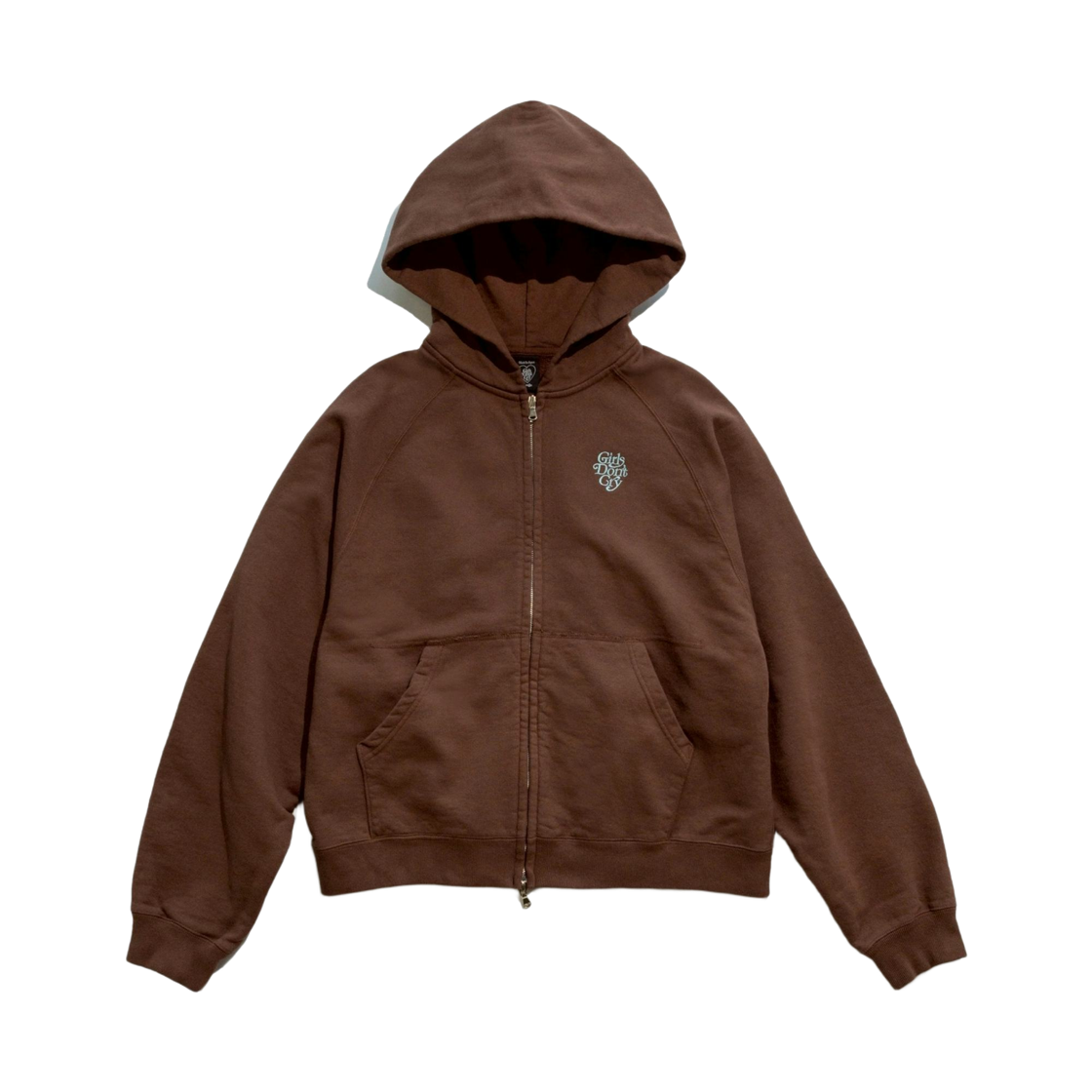 - Verdy Girls Don't Cry Zip Up Hoodie Brown