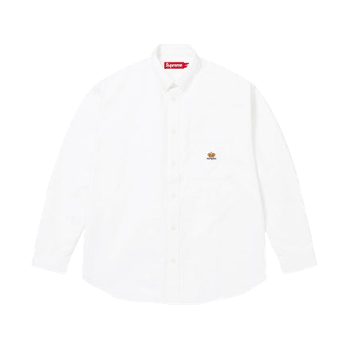 슈프림 루즈 핏 플란넬 옥스포드 셔츠 화이트 - 25FW(Supreme Loose Fit Flannel Oxford Shirt White - 25FW) - 1