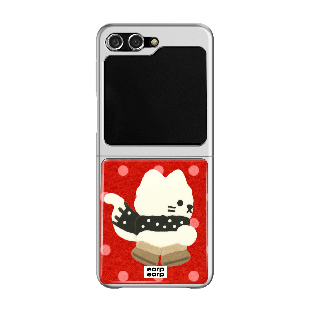E2512_0150_1 earpearp Dot Muffler Chichi Z Flip Epoxy Case Silver