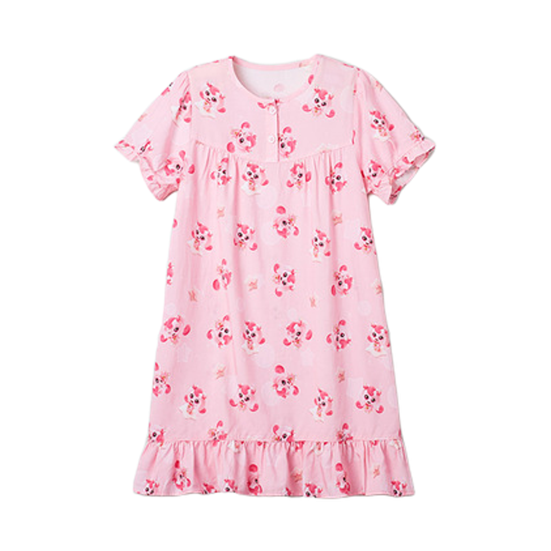 (키즈) 스파오 x 캐치! 티니핑 원피스 파자마 핑크((Kids) Spao x Catch! Teenieping One Piece Pajama Pink) - 1