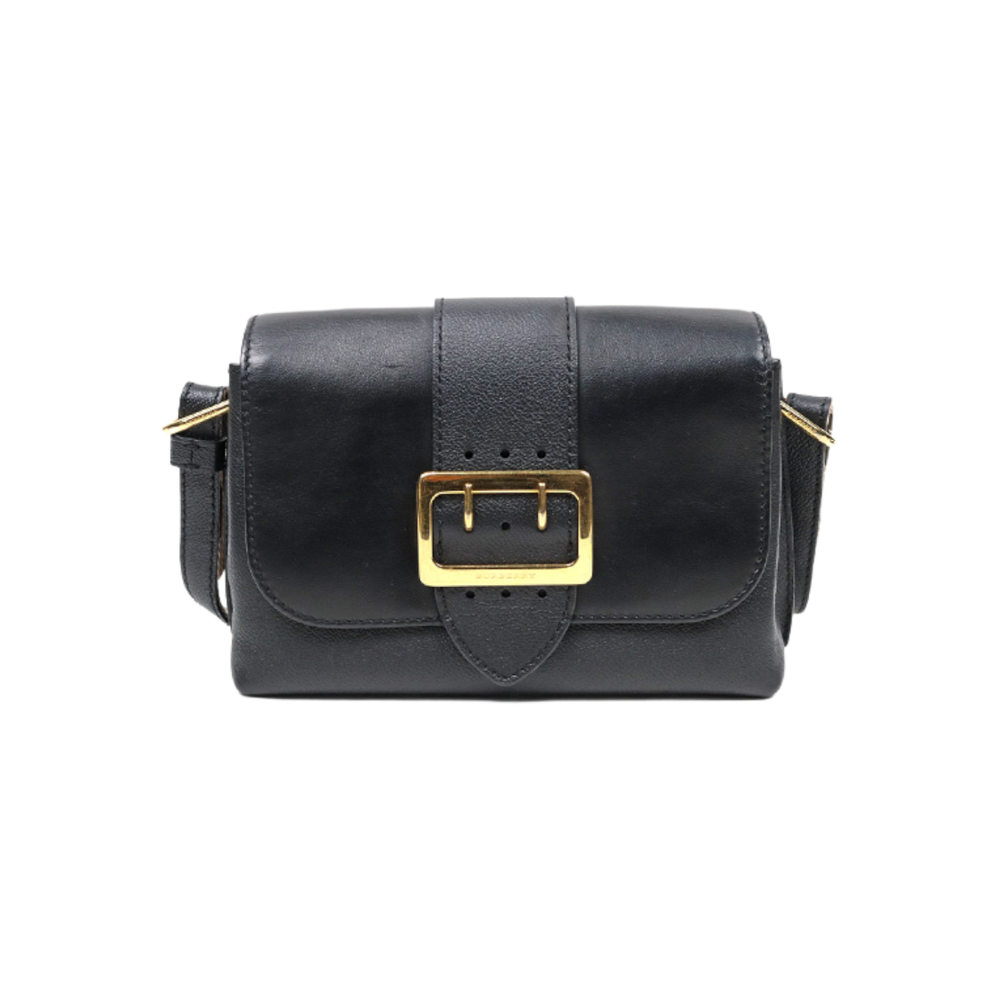 버버리 블랙 레더 버클 크로스백 C-A42960(Burberry Black Leather Buckle Crossbody Bag C-A42960)