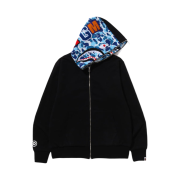 BAPE ABC Camo Reversible Shark Full Zip Hoodie Blue