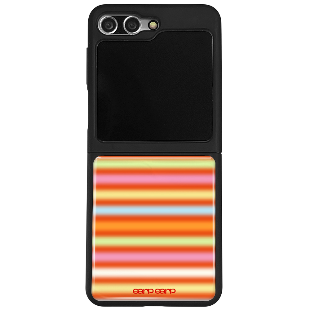 E2512_0024_2 earpearp Sherbet Stripe Z Flip Epoxy Case MagSafe