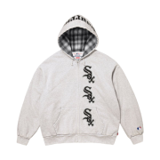 Supreme x Chicago White Sox Zip Up Hooded Sweatshirt Ash Grey - 25FW