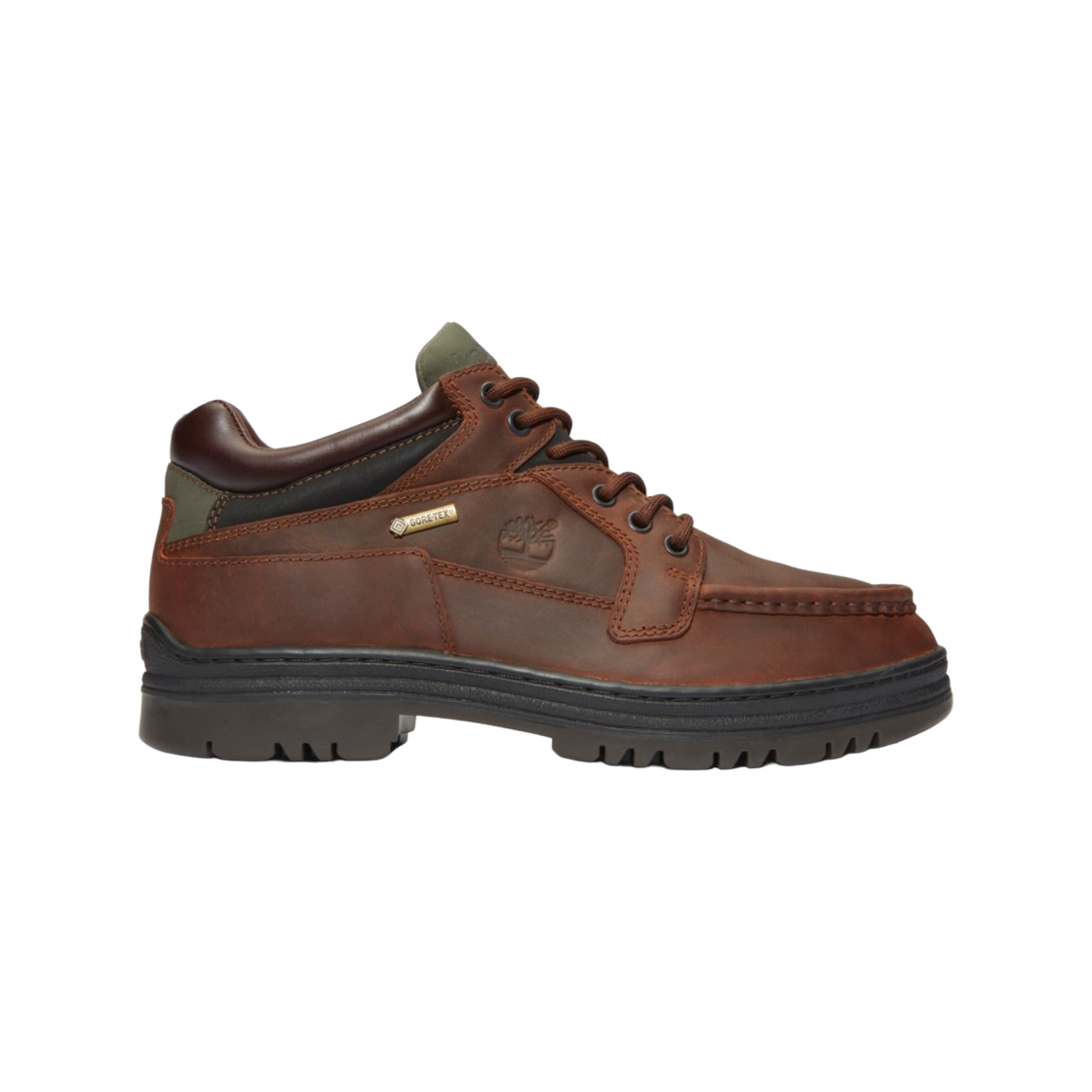 팀버랜드 헤리티지 고어텍스 목 토 풀 그레인 미드 부츠 브라운 - 와이드(Timberland Heritage Gore-Tex Moc Toe Mid Boots in Full Grain Brown -Wide)
