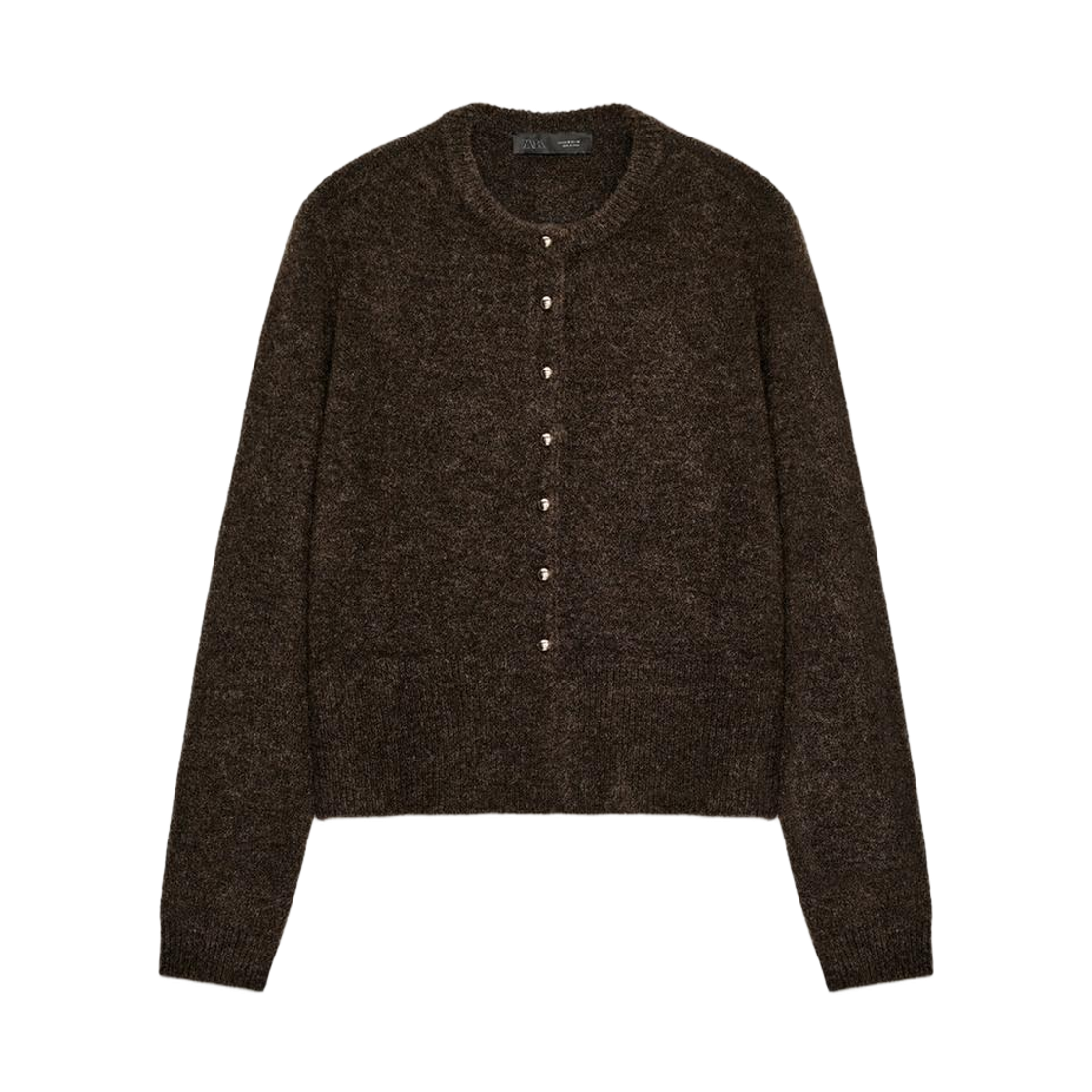 (W) 자라 볼 버튼 니트 가디건 비고레 브라운((W) Zara Ball Button Knit Cardigan Vigore Brown)