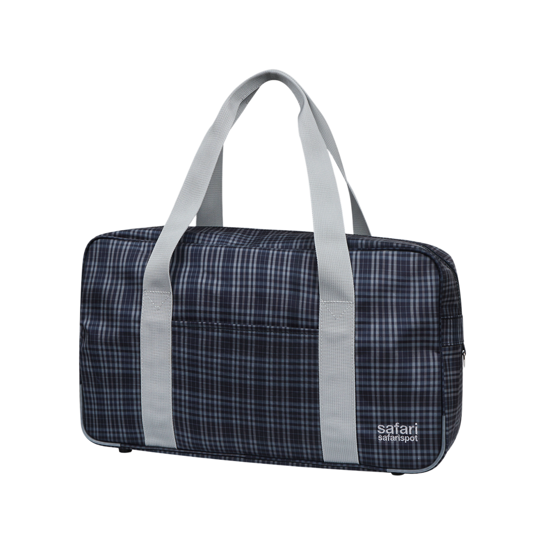 P0000BUC Safarispot Tartan Check School Bag Navy
