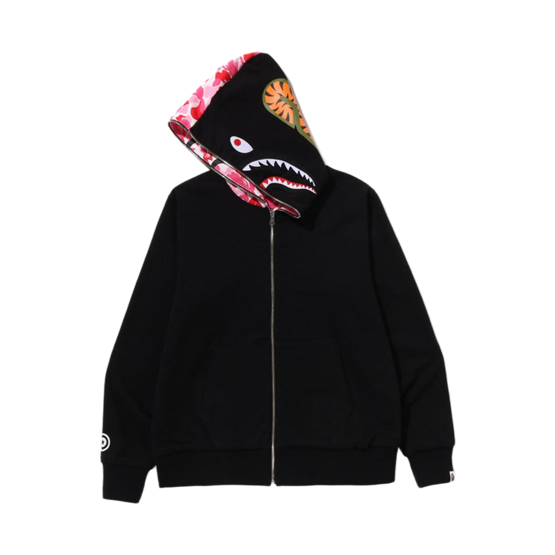 베이프 ABC 카모 리버시블 샤크 풀 집 후드 핑크(BAPE ABC Camo Reversible Shark Full Zip Hoodie Pink) - 2