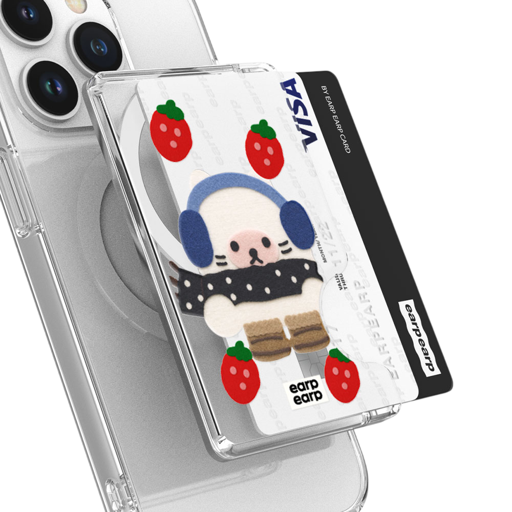 E2512_0154 earpearp Strawberry Earmuff Chichi MagSafe Card Wallet