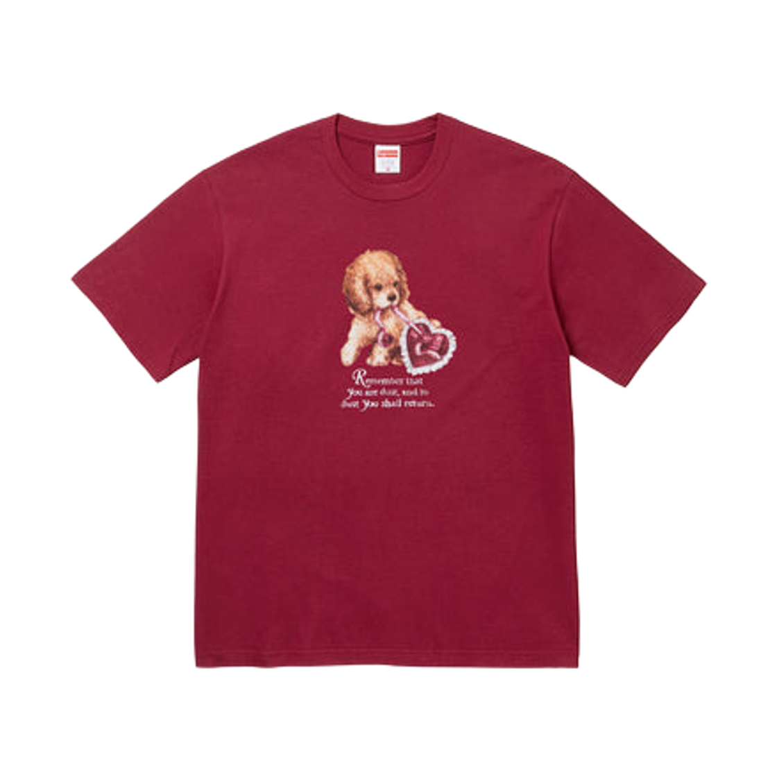 슈프림 더스트 티셔츠 카디널 - 25FW