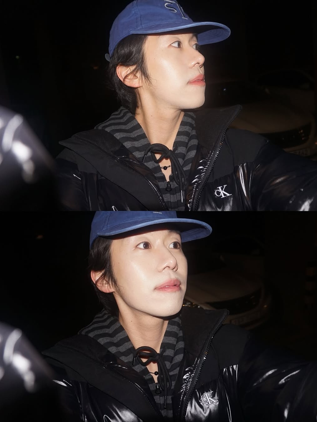 Sunday Ceremony Syc Logo 5 Panel Cotton Cap - Blue 착용 스타일 - 1